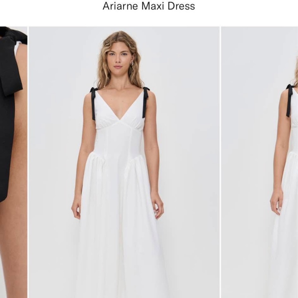 Arianne Maxi Dress in White and Black